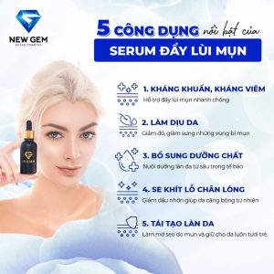 Bật mí bộ sản phẩm trị mụn cho da dầu bạn cần biết 3 Nutrients for Skin là tinh chất trị mụn với nguyên liệu thuần thiên nhiên đến từ thương hiệu NEW GEM