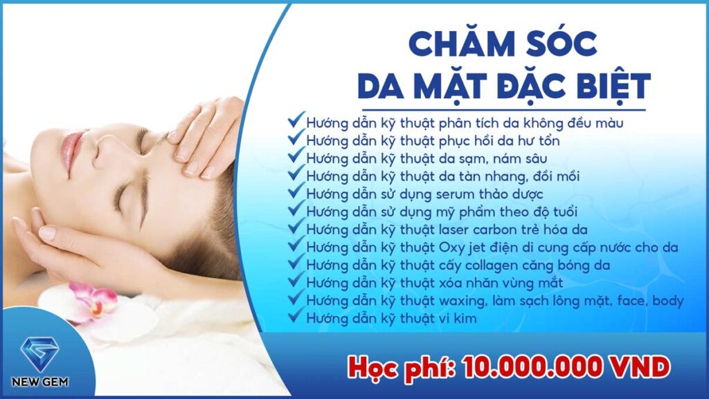 Khóa học Spa chuyên nghiệp 21 khoa hoc cham soc da mat chuyen nghiep New Gem 2