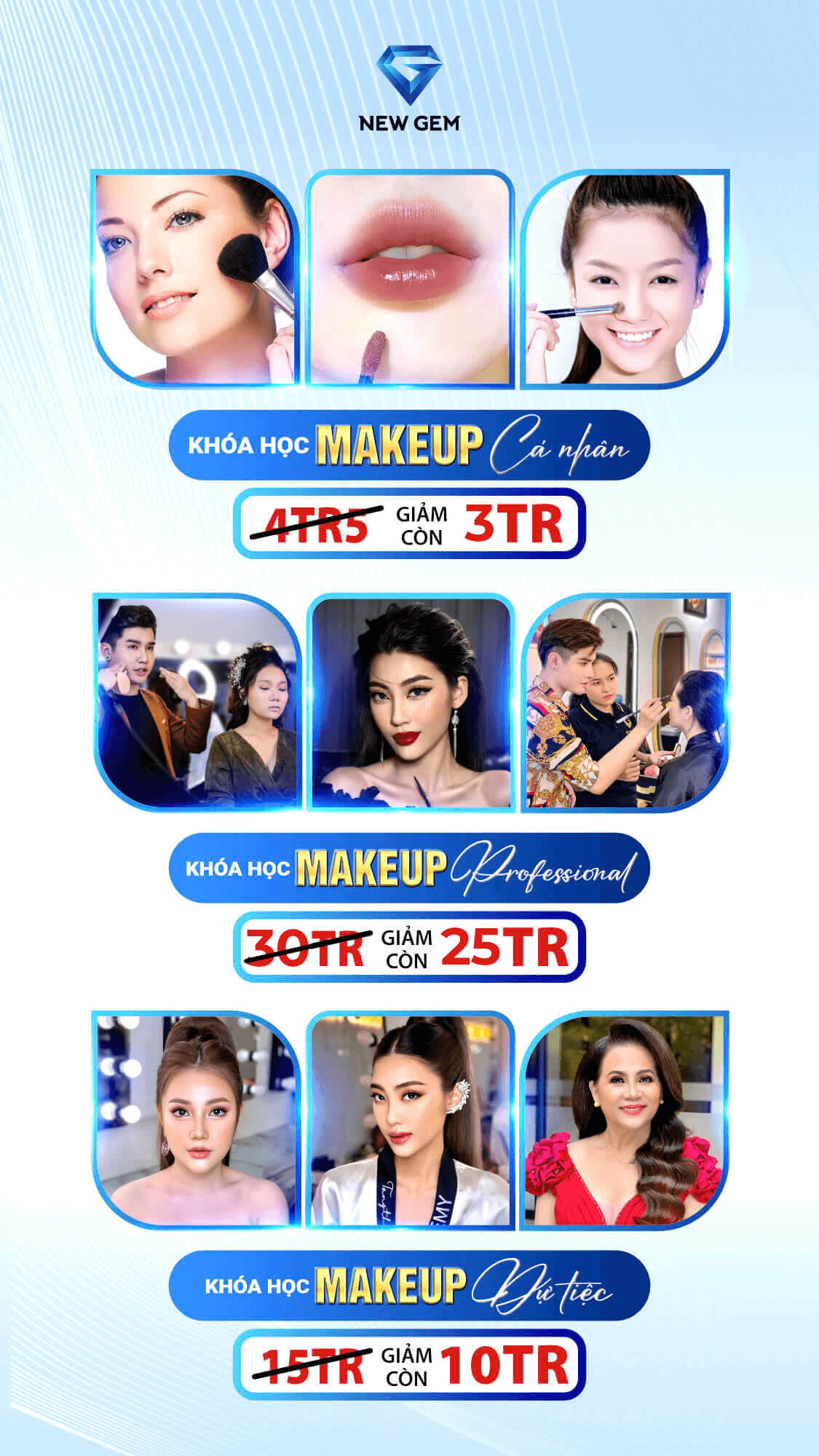 Trung tâm Đào tạo Thẩm mỹ New Gem (New Gem Beauty Education) 23 khoa hoc make up chuyen nghiep